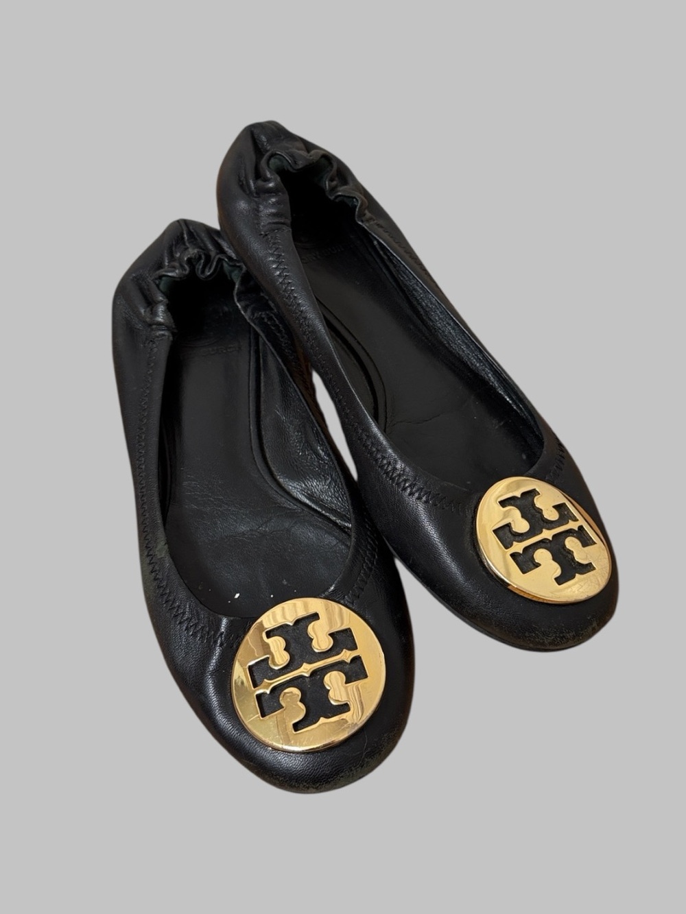 Tory Burch Minnie Travel Black Ballet Flats